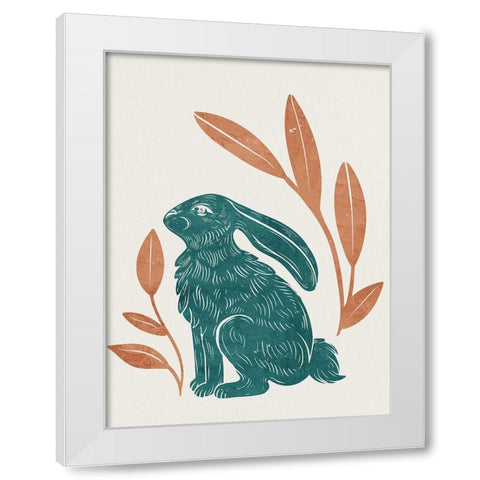 Summer Hare 2 White Modern Wood Framed Art Print by Allen, Kimberly