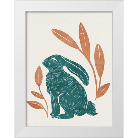 Summer Hare 2 White Modern Wood Framed Art Print by Allen, Kimberly