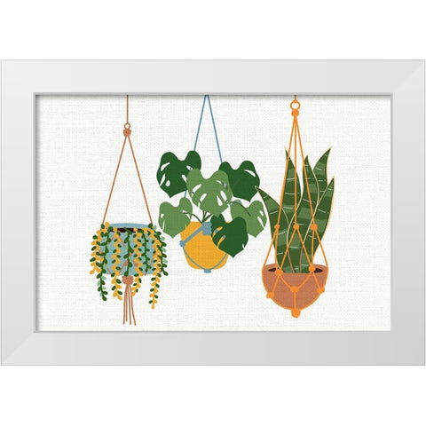 Three White Modern Wood Framed Art Print by Allen, Kimberly