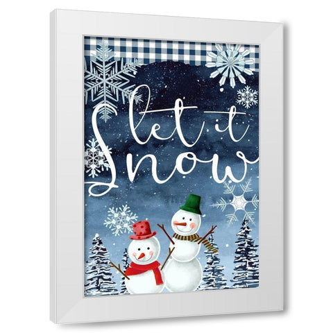 Let it Snow White Modern Wood Framed Art Print by Allen, Kimberly