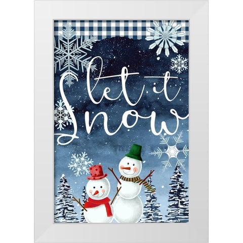 Let it Snow White Modern Wood Framed Art Print by Allen, Kimberly