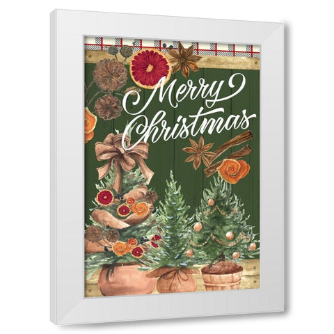 Old Fashioned Christmas White Modern Wood Framed Art Print by Allen, Kimberly