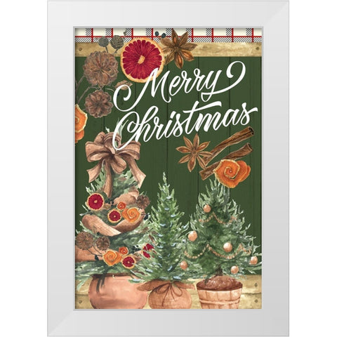 Old Fashioned Christmas White Modern Wood Framed Art Print by Allen, Kimberly