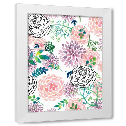 Glee White Modern Wood Framed Art Print by Allen, Kimberly