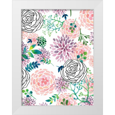 Glee White Modern Wood Framed Art Print by Allen, Kimberly