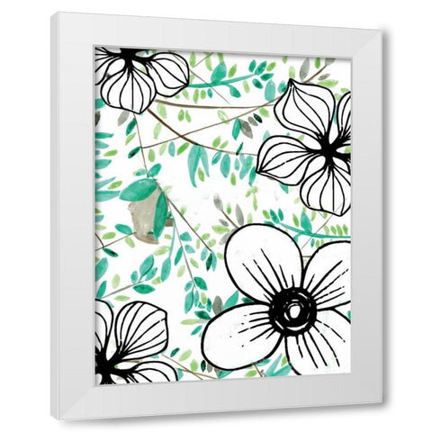 Greenery White Modern Wood Framed Art Print by Allen, Kimberly