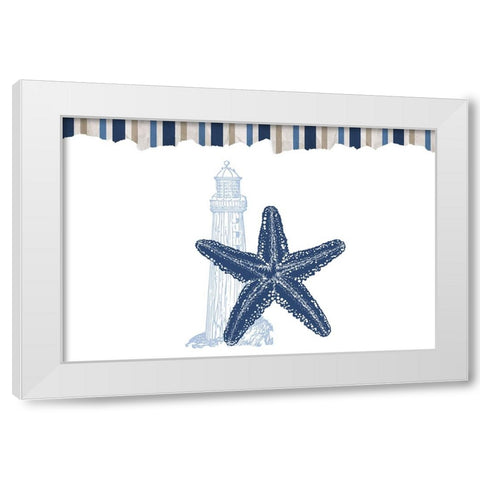Seaside 1 White Modern Wood Framed Art Print by Allen, Kimberly