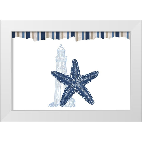 Seaside 1 White Modern Wood Framed Art Print by Allen, Kimberly