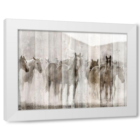Herd White Modern Wood Framed Art Print by Allen, Kimberly