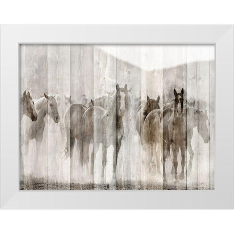 Herd White Modern Wood Framed Art Print by Allen, Kimberly