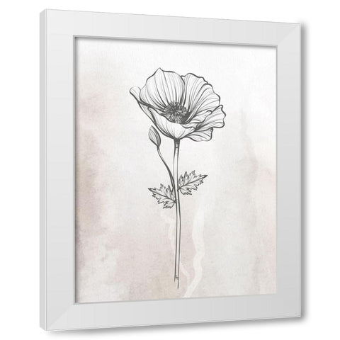 Stone Floral 1 White Modern Wood Framed Art Print by Allen, Kimberly