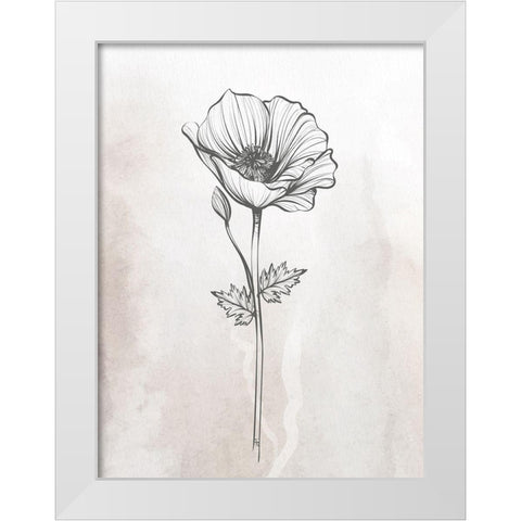 Stone Floral 1 White Modern Wood Framed Art Print by Allen, Kimberly