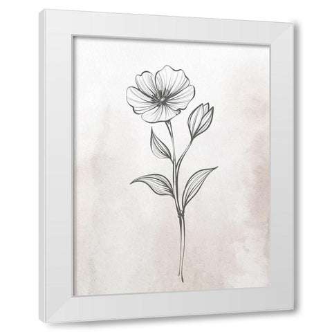 Stone Floral 2 White Modern Wood Framed Art Print by Allen, Kimberly