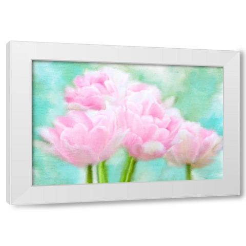 Pretty Pink White Modern Wood Framed Art Print by Allen, Kimberly