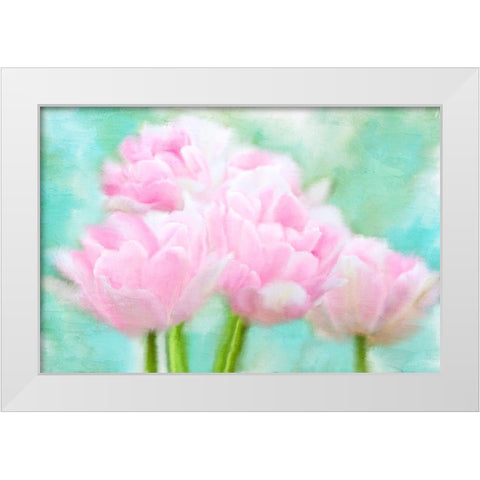 Pretty Pink White Modern Wood Framed Art Print by Allen, Kimberly