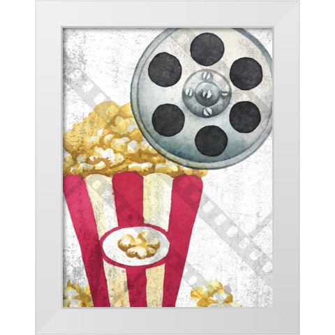 Movie Time 2 White Modern Wood Framed Art Print by Allen, Kimberly