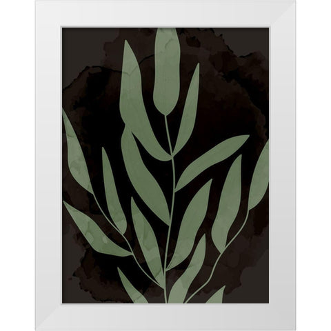 Bold Leaves 2 White Modern Wood Framed Art Print by Allen, Kimberly