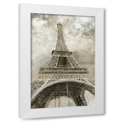 Postcards to Paris White Modern Wood Framed Art Print by Allen, Kimberly