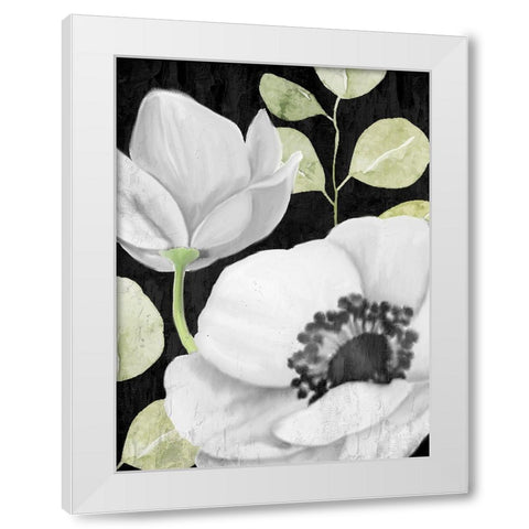Anemone On Black 2 White Modern Wood Framed Art Print by Allen, Kimberly