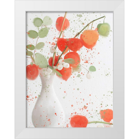 Spotted Floral White Modern Wood Framed Art Print by Allen, Kimberly