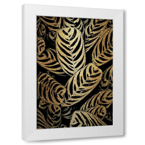 Midnight Palm Gold 2 White Modern Wood Framed Art Print by Allen, Kimberly