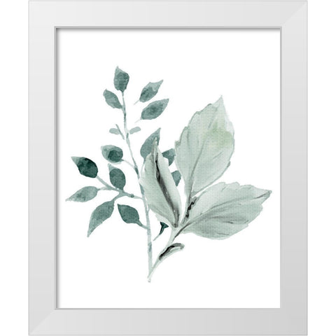 Foliage Greens 1 White Modern Wood Framed Art Print by Allen, Kimberly