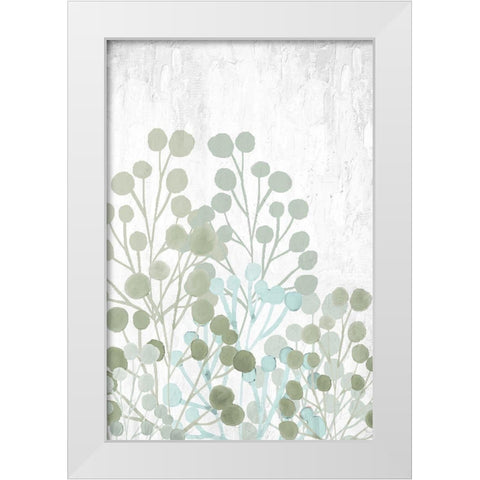 Garden Greens 1 White Modern Wood Framed Art Print by Allen, Kimberly