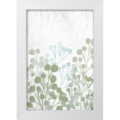 Garden Greens 2 White Modern Wood Framed Art Print by Allen, Kimberly