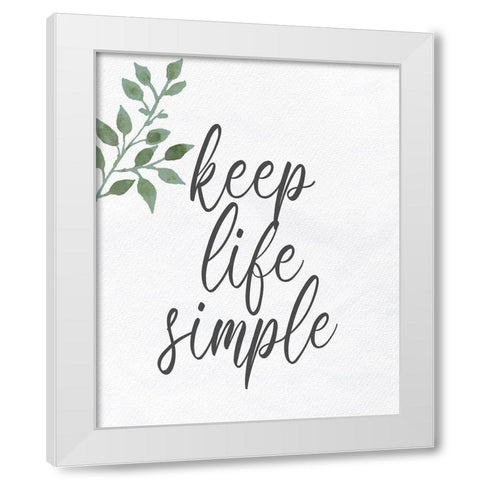 Simple White Modern Wood Framed Art Print by Allen, Kimberly
