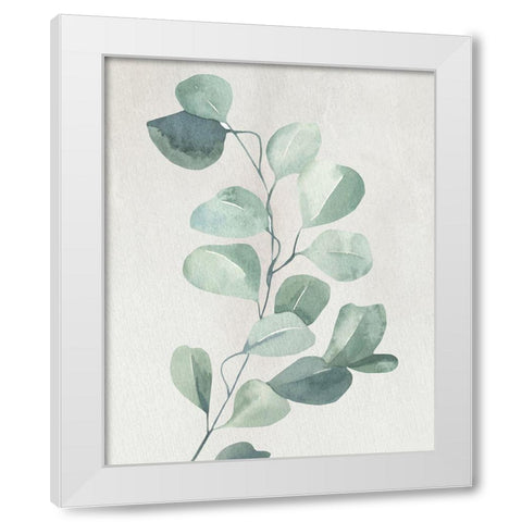 Soft Greens 1 White Modern Wood Framed Art Print by Allen, Kimberly