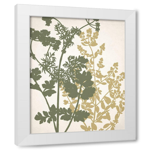 Botanical Spread 1 White Modern Wood Framed Art Print by Allen, Kimberly