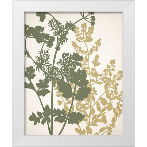Botanical Spread 1 White Modern Wood Framed Art Print by Allen, Kimberly