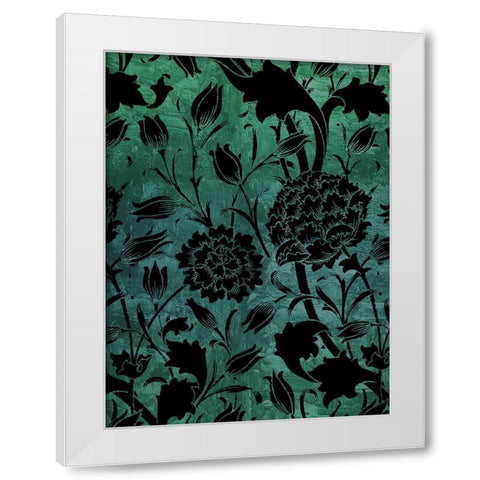 Floral Motif 2 White Modern Wood Framed Art Print by Allen, Kimberly