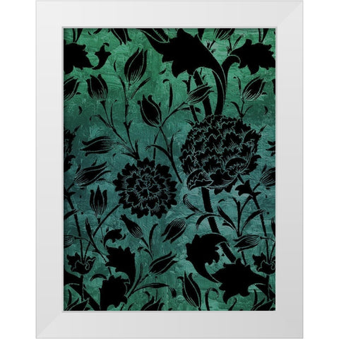 Floral Motif 2 White Modern Wood Framed Art Print by Allen, Kimberly