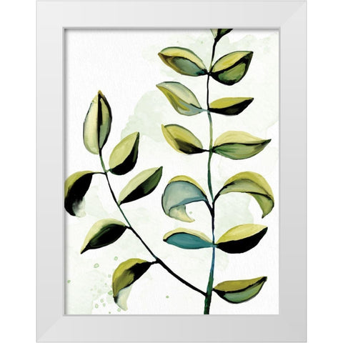 Greenery 1 White Modern Wood Framed Art Print by Allen, Kimberly