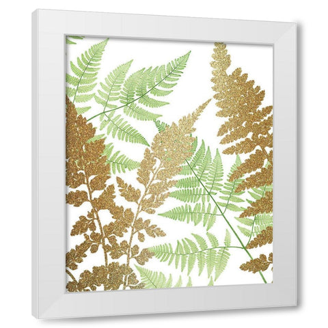 Green Golds 2 White Modern Wood Framed Art Print by Allen, Kimberly
