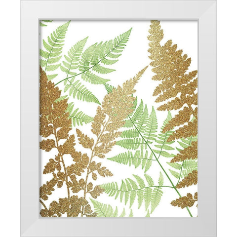 Green Golds 2 White Modern Wood Framed Art Print by Allen, Kimberly