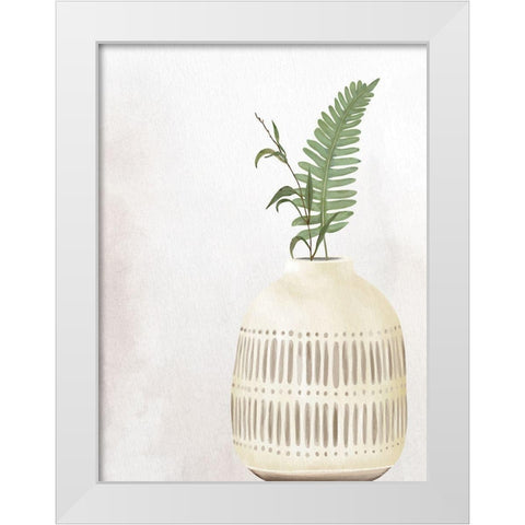 Stone Vase 3 White Modern Wood Framed Art Print by Allen, Kimberly