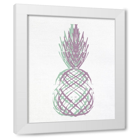 Pineapple Layers 1 White Modern Wood Framed Art Print by Allen, Kimberly