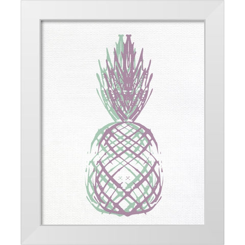 Pineapple Layers 1 White Modern Wood Framed Art Print by Allen, Kimberly