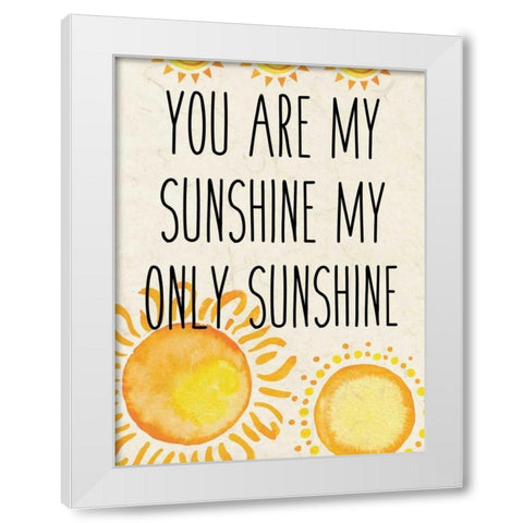 Sunshine A White Modern Wood Framed Art Print by Allen, Kimberly