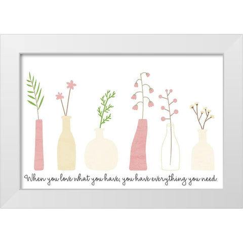 When You Love White Modern Wood Framed Art Print by Allen, Kimberly