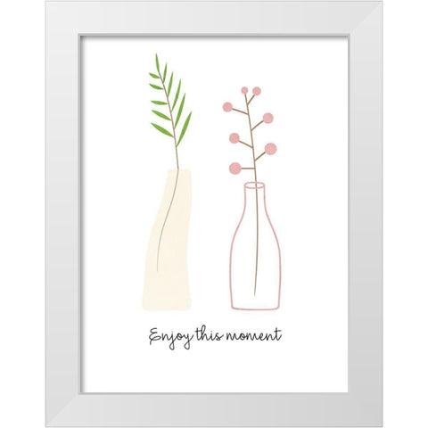 This Moment White Modern Wood Framed Art Print by Allen, Kimberly