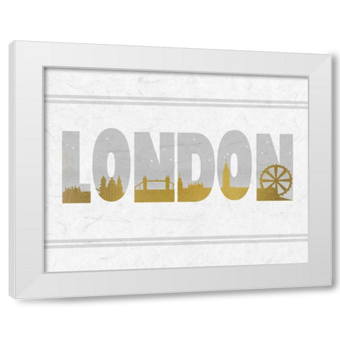 Travel B White Modern Wood Framed Art Print by Allen, Kimberly