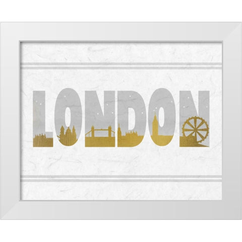 Travel B White Modern Wood Framed Art Print by Allen, Kimberly