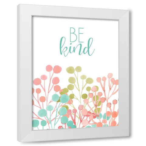 Be 1 White Modern Wood Framed Art Print by Allen, Kimberly