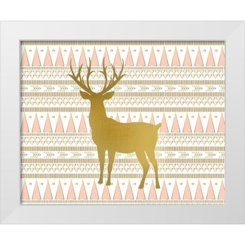 Oh Deer A White Modern Wood Framed Art Print by Allen, Kimberly
