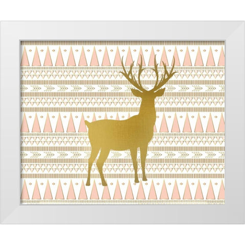 Oh Deer C White Modern Wood Framed Art Print by Allen, Kimberly