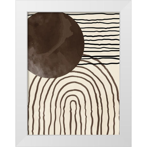 Brown Black Textured White Modern Wood Framed Art Print by Allen, Kimberly