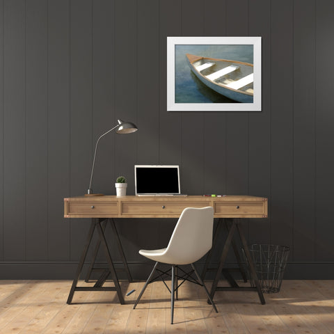 Canoe Time White Modern Wood Framed Art Print by Allen, Kimberly